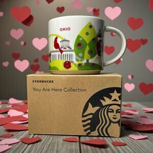 Starbucks Ohio You Are Here Mug 14oz Ceramic Coffee Cup NWT w/ Box